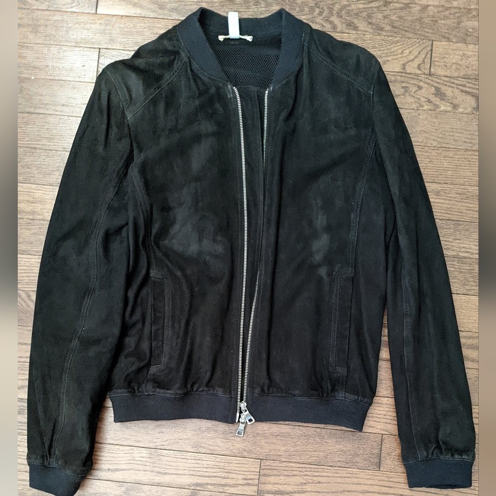 Hosio Black Italian Suede Jacket, size medium